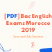 Bac English Exams Morocco 2019