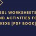 ESL Worksheets and Activities for Kids [PDF Book]