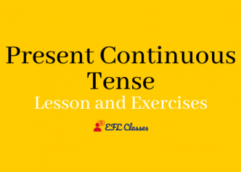 b Present Continuous Tense Lesson and Exercises
