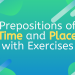 prepositions of time and place